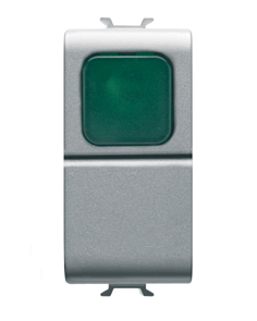 Кнопка 1P(NО) одномодульная с зеленым индикатором